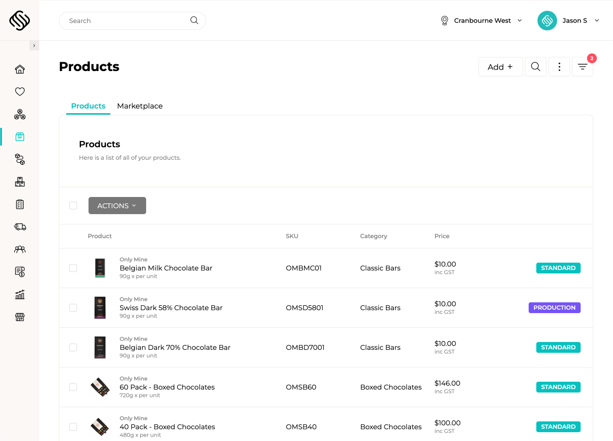PIM & product management for food & retail