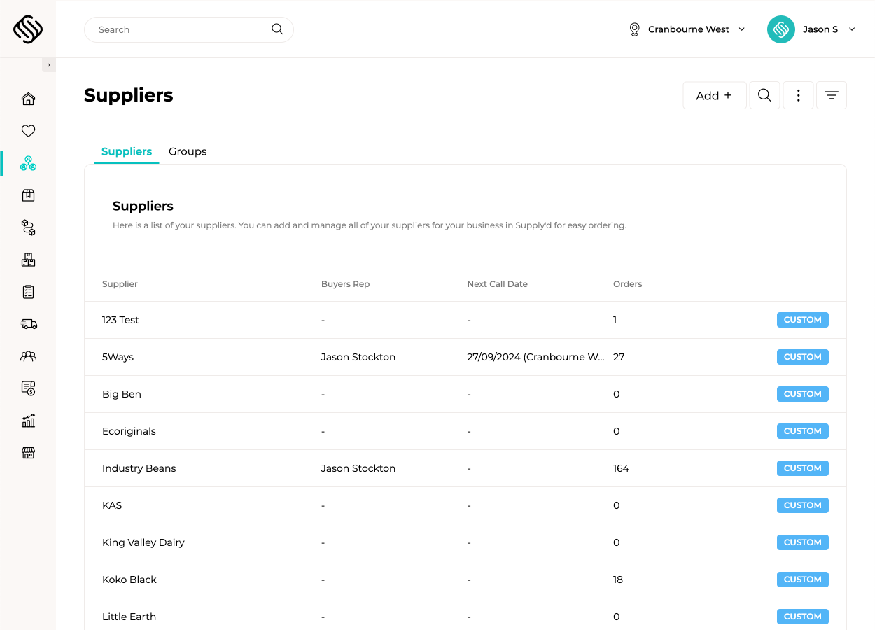 Supplier management software for food manufacturers and wholefood stores